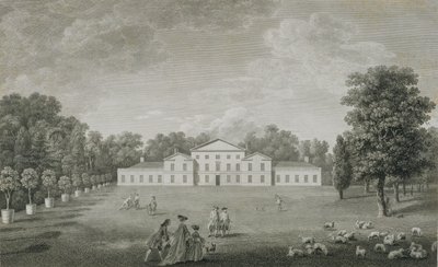 View of the Palace at Kew from the Lawn, engraved by William Woollett (1735-85) 1763 by John Joshua Kirby